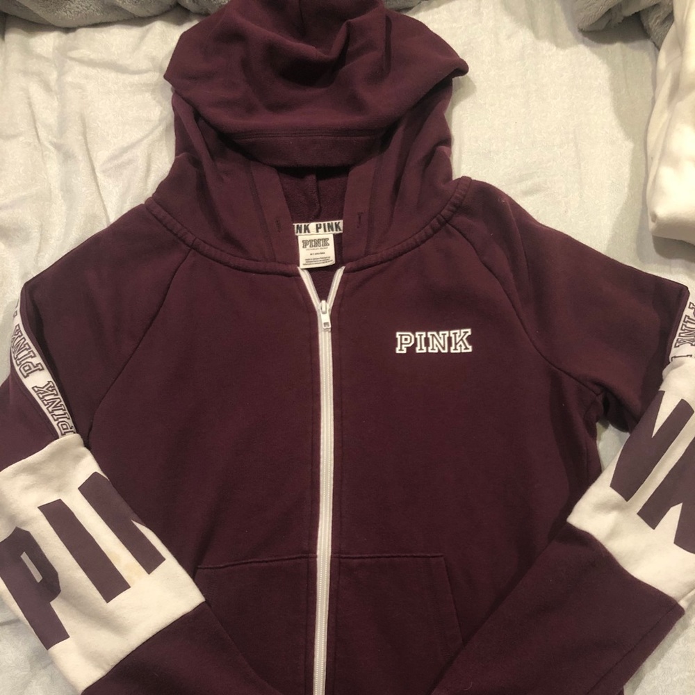PINK maroon zip up
